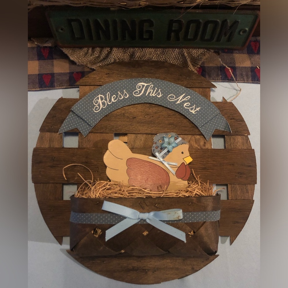 Chicken “Bless This Nest” Wreath